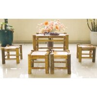 Bộ bàn ghế tre. 1 bàn 4 ghế.