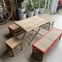 Bộ bàn ghế tre 7 món