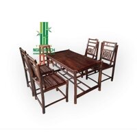 Bộ bàn ghế tre cao cấp sơn Pu cho quán ăn,nhà hàng...