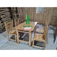 Bộ bàn ghế tre cao cấp tre bào cho quán ăn,cơm niêu