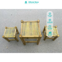 Bộ bàn ghế tre dùng trang trí sân vườn,decor quán cà phê,decor ngày tết / FutureHomes