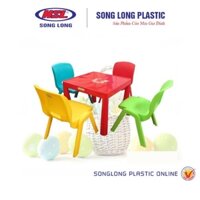 Bộ bàn ghế trẻ em nhựa đúc Song Long nhiều màu sắc