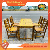 Bộ Bàn Ghế Tre Tự Nhiên, Dùng Uống Trà, Phù Hợp Với Mọi Không Gian Decor, Ban Công, Homestay, Villa