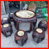 Bộ bàn ghế trống trúc gỗ trắc