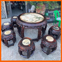 Bộ bàn ghế trống trúc gỗ trắc