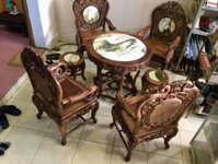 Bộ Bàn Ghế Trúc Nho Bằng Gỗ Trắc Cao Cấp