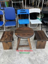 Bộ bàn ghế vintage ghế đôn sp01