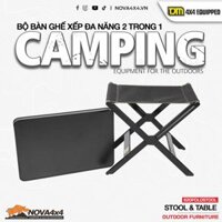 Bộ Bàn ghế xếp đa năng 2 trong 1 TJM Folding Stool & Table