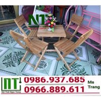 Bộ bàn ghế xếp gỗ cao cấp giá rẻ