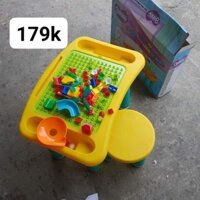 Bộ bàn ghế xếp hình Lego cho bé