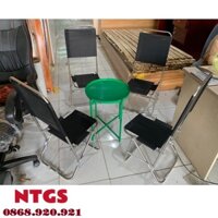 Bộ Bàn Ghế Xếp Inox Cafe Giá Rẻ Giá Xưởng CF019