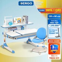 Bộ Bàn Học Cao Cấp DERGO Hanover D01L - C02 Chống Gù Chống Cận (Tặng đèn chống cận iSmart V5)