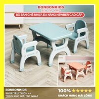 Bộ Bàn Học Cho Bé Cao Cấp 2in1 Newber VIP 2025 - Bộ bàn ghế trẻ em dày dặn, Bàn ghế nhựa cho bé