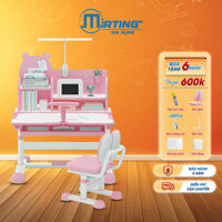 Bộ Bàn Học Chống Gù Cho Bé Matis ST02 Bàn Học Thông Minh Chống Cận Nâng Hạ Độ Cao (Kèm 6 Quà Tặng)