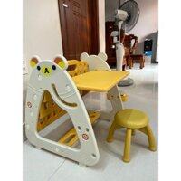 Bộ bàn học kèm ghế đa năng 3 trong 1 cho bé BẢNG VẼ - GIÁ SÁCH - BÀN GHẾ HỌC - 666