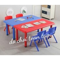 Bộ Bàn Học Nhập Khẩu Cho Bé Mầm Non, Chắc Chắn, An Toàn, Giúp Bé Ngồi Đúng Tư Thế