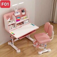 Bộ Bàn Học Sinh Chống Gù, Căn Chuẩn Tư Thế Cho Bé, Bàn Học Sinh Nhập Khẩu NC Kids F01