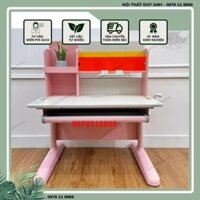 Bộ bàn học sinh nhập khẩu B06 có giá sách chống gù chống cận, bàn học thông minh kèm kệ sách cho học sinh tiểu học