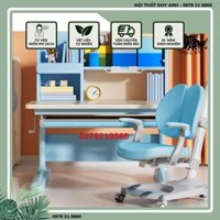 Bộ bàn học sinh nhập khẩu B06 có giá sách chống gù chống cận, bàn học thông minh kèm kệ sách cho học sinh tiểu học