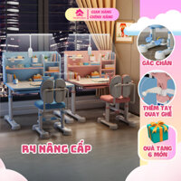 Bộ Bàn Học Thông Minh Chống Gù Chống Cận Có Giá Để Sách A16+ Plus Nâng Hạ Tay Quay Size Lớn Tặng Kèm Bộ Quà Tặng Giá Trị