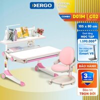 Bộ Bàn Học Thủy Lực Cao Cấp DERGO Hanover D01M - C02 Bàn Học Thông Minh Chống Gù Chống Cận