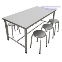 Bộ bàn inox công nghiệp chữ nhật
