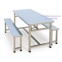 Bộ bàn inox công nghiệp có băng ghế rời cao cấp
