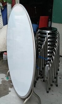 Bộ Bàn Inox Tròn 1m4 + 12 ghế inox 304 Cao Cấp hòa Phát - BA10