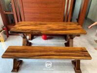 Bộ bàn K3 gỗ me tây 1m8 – BMT218