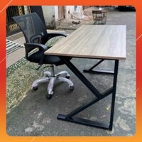 Bộ bàn làm việc 2 món tháo lắp 1099( ghế xoay + cẳng chân sắt UKZ) - bàn học tập chân K, sơn tĩnh điện