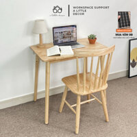 Bộ Bàn Làm Việc, Bàn Học (Luôn Bàn Và Ghế) - Bộ Bàn Ghế Gỗ Cao Su Tự Nhiên 100% Tiêu Chuẩn Xuất Khẩu