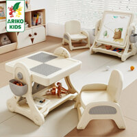 Bộ bàn lego kết hợp bàn vẽ đa năng 6IN1 (kèm ghế, tặng kèm bộ 12 bút màu) Babyviva
