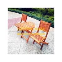 BỘ BÀN LỤC GIÁC 2 GHẾ XẾP GỖ THẤP