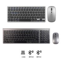 Bộ Bàn Phím Bluetooth Không Dây 3 Chế Độ Kèm Chuột Và Bàn Phím Số Mini Yên Tĩnh Có Thể Sạc Lại Cho Laptop PC Tablet Notebook