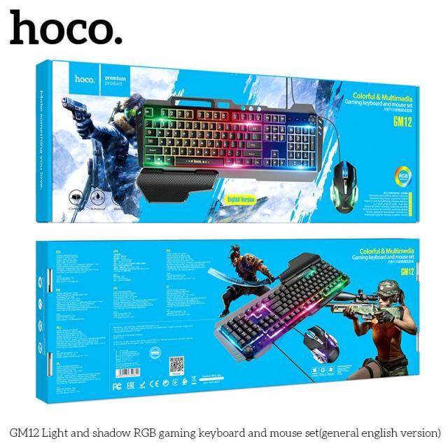 Bộ Bàn phím + Chuột có dây Gaming Hoco GM12 LED