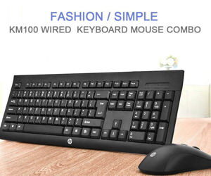 Bộ bàn phím + chuột gaming HP KM100