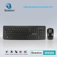 Bộ bàn phím chuột không dây wireless Bosston WS500 cho máy tính và laptop mỏng phím nhạy