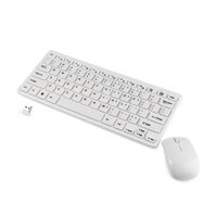 Bộ bàn phím + chuột không dây wireless dùng cho máy tính, Laptop, TV màu sắc Trắng, đen