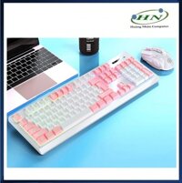 Bộ bàn phím chuột không dây Yindiao KM-01 kết nối bằng chip USB 2.4G chuyên game có đèn led cực đẹp - HN - HÀNG CHÍNH HÃNG - TRẮNG HỒNG