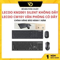 BỘ BÀN PHÍM CHUỘT LECOO KM2001 SILENT KHÔNG DÂY 2.4GHz, LECOO CM101 VĂN PHÒNG CÓ DÂY - Hàng chính hãng