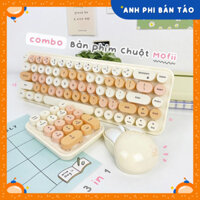 Bộ Bàn Phím Chuột Tròn Giả Cơ Không Dây 3in1 Candy Mofii Dễ Thương