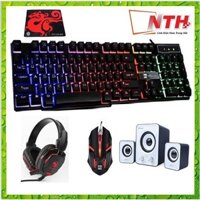 Bộ bàn phím giả cơ R8 1822 + Chuột R8 1602 và Loa Kisonli U-2400 + Tai nghe ex220 + Tặng Kèm Lót Chuột