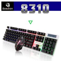 Bộ bàn phím giả cơ và chuột Led Bosston 8310  combo chuột bàn phím game  bàn phím chơi game  chuột game  ban phim chuot  ban phim  gaming  ban phim co chuot led  ban phim led