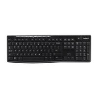 Bộ bàn phím không dây Logitech K270 màu đen.