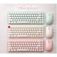 Bộ Bàn Phím Không Dây Và Chuột SILENT MOFII Bean,  Candy Mini Basic dành cho Laptop, i pad, PC, Mới, Bảo Hành 12 Tháng