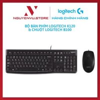 Bộ bàn phím Logitech K120  chuột Logitech B100 - Hàng chính hãng