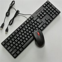 Bộ bàn phím và chuột có dây USB cổ điển Lenovo HP Asus Huawei Dell máy tính văn phòng tổng hợp tắt tiếng