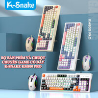 Bộ bàn phím và chuột có dây K-SNAKE KM800 PRO mini size 98 phím có đèn led 7 màu