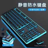 Bộ bàn phím và chuột cơ học có dây Creative Keyboard-L1, im lặng, không tiếng ồn, chơi game cho các cô gái, văn phòng, nhà ở, đèn nền nổi, Mỹ