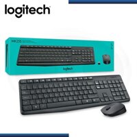 Bộ bàn phím và chuột không dây LOGITECH MK235 - Bàn phím Full-size Bền bỉ Đơn giản Thiết kế chống đổ tràn Phạm vi không dây 10m - BH Chính Hãng 3 Năm